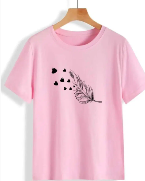 1 Pc Women's Stitched Printed T-Shirt