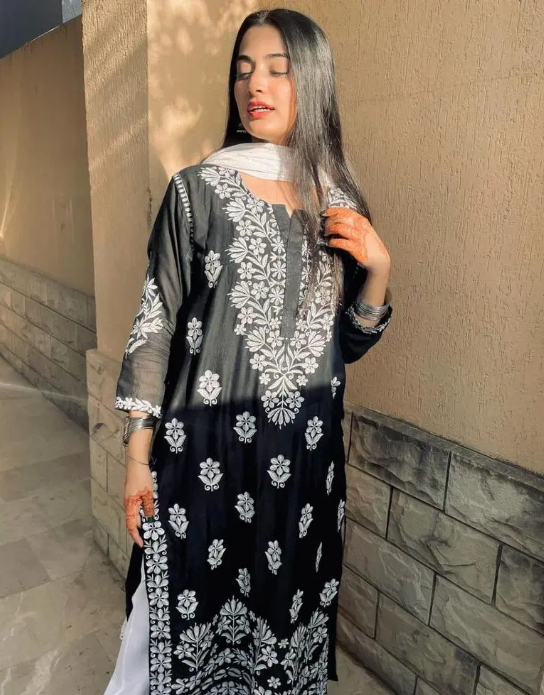 1 Pc Women's Stitched Cotton Embroidered Shirt