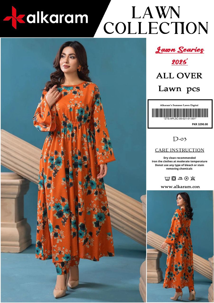 Alkaram 2pcs lawn suit