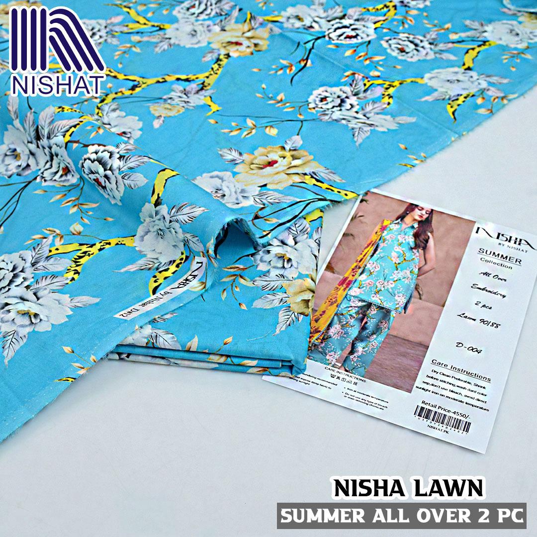 Digital printed allower 2pcs lawn suit