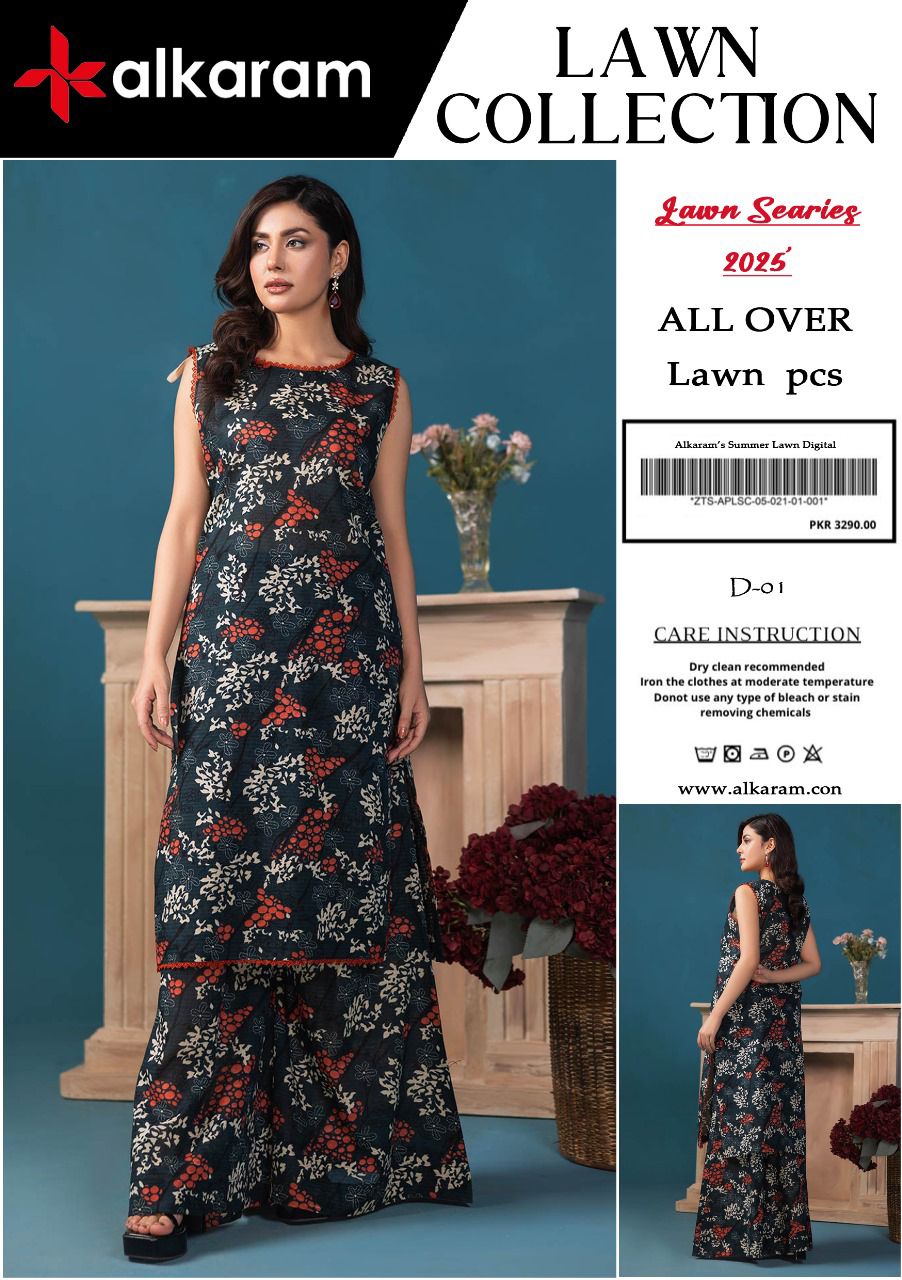Alkaram 2pcs lawn suit