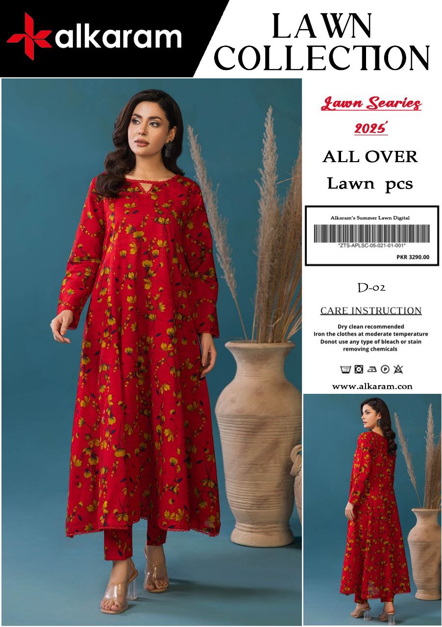 Alkaram 2pcs lawn suit