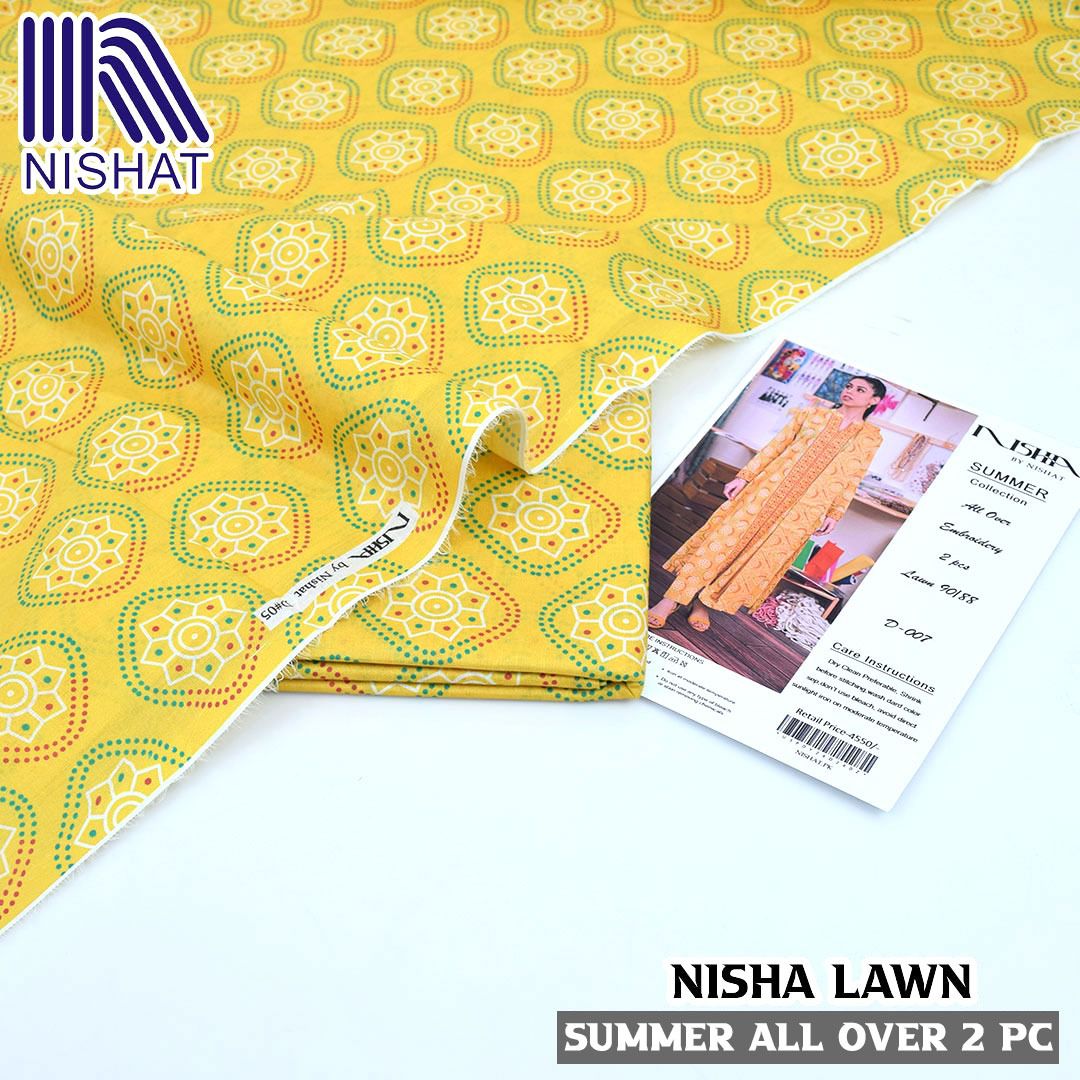 Digital printed allower 2pcs lawn suit