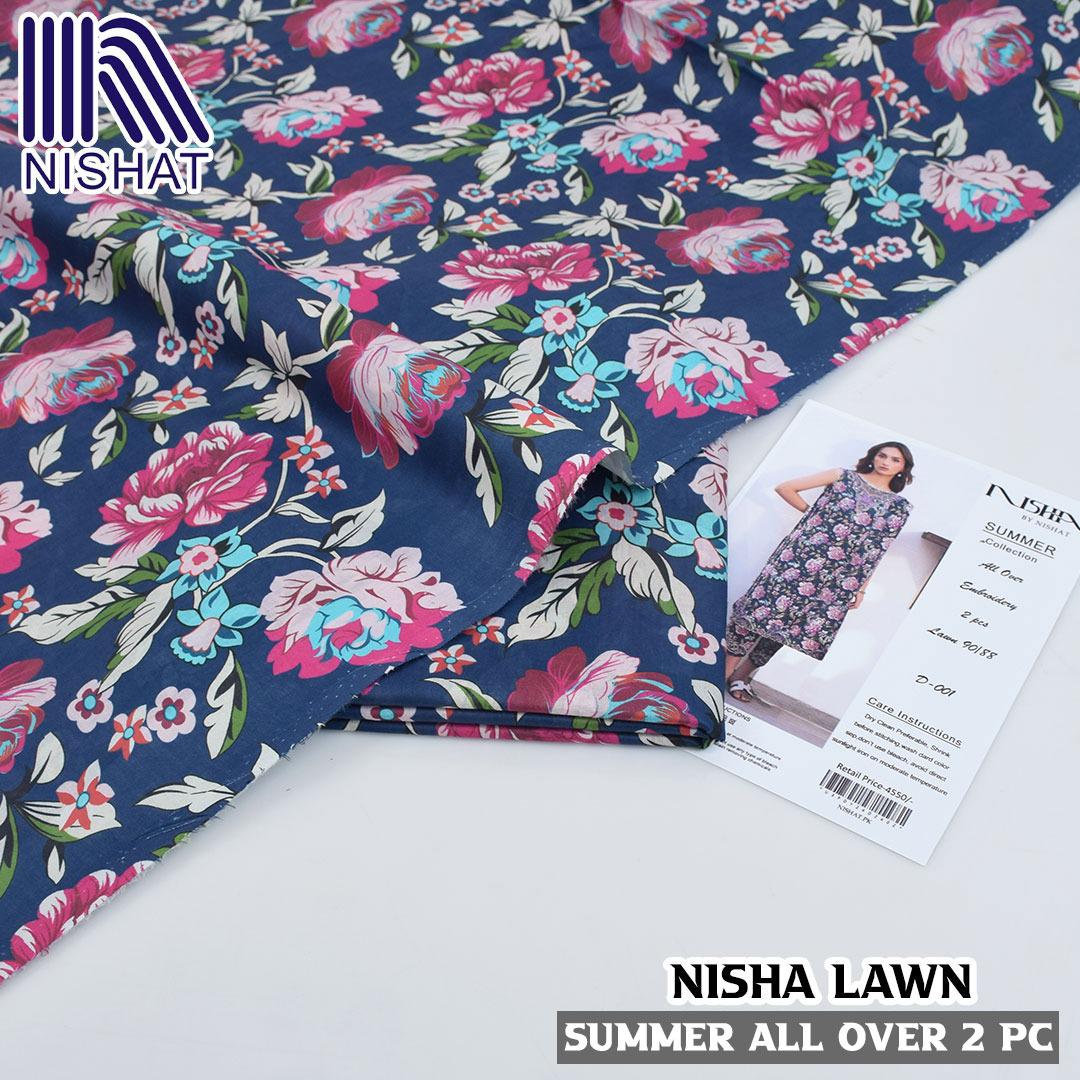 Digital printed allower 2pcs lawn suit