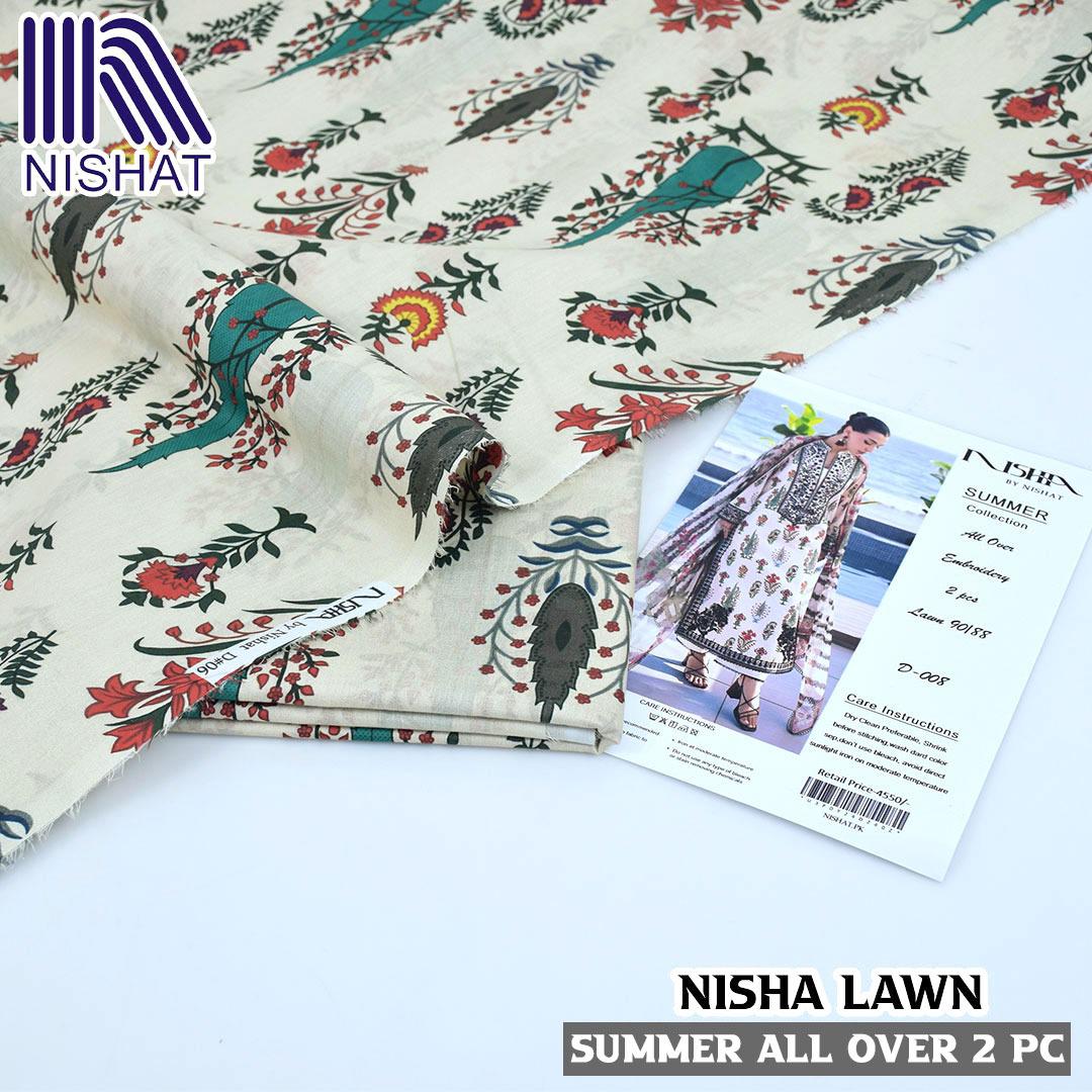 Digital printed allower 2pcs lawn suit